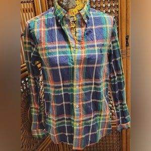 Boys Ralph Lauren button up XL 18-20 plaid